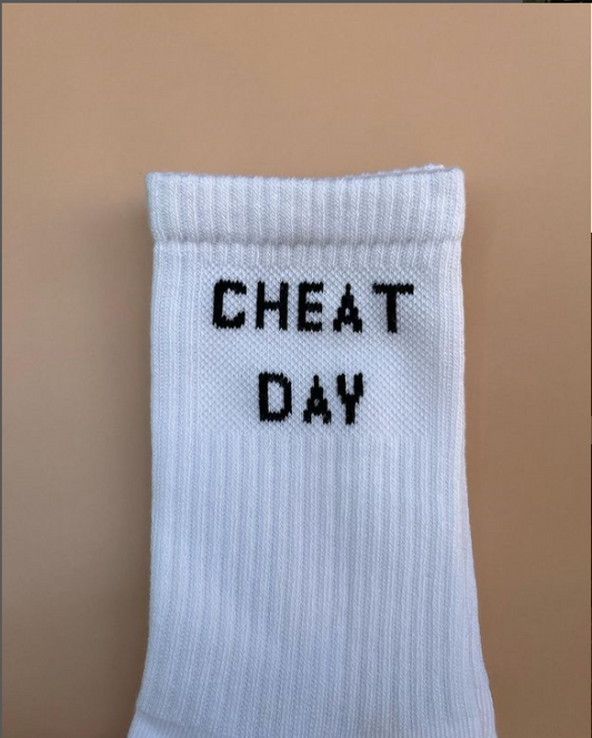 Motivation Quote Socks - Premium Fitness Gear: Image of a pair of our high-quality cotton socks featuring motivational quotes, designed to elevate your workout experience and boost your fitness journey.