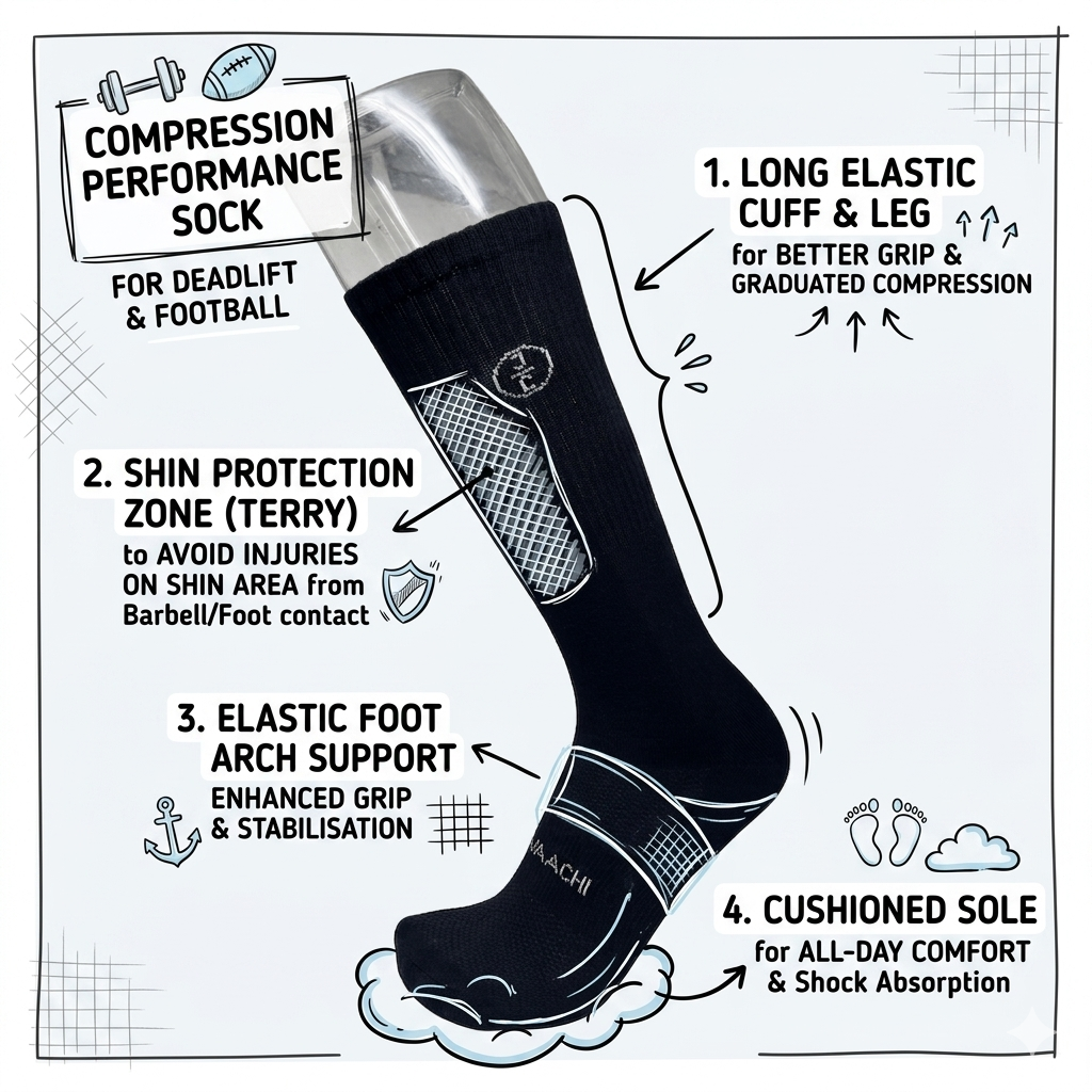 deadlift socks football socks compression socks cotton knee high socks