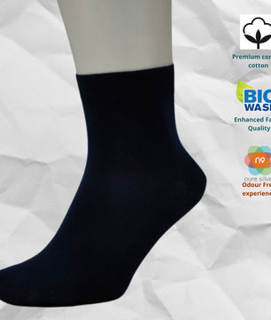 5 Pairs Plain Black Ankle Socks