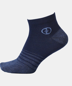 Jivaachi Cotton Ankle Socks, 12 Pairs Pack, Everyday Wear for work, office, workout and casual use with 4-Way Stretch, Mesh Panels, Reinforced Heel and Toe, 6 trendy Designs.