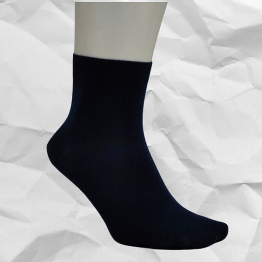 5 Pairs Plain Black Ankle Socks
