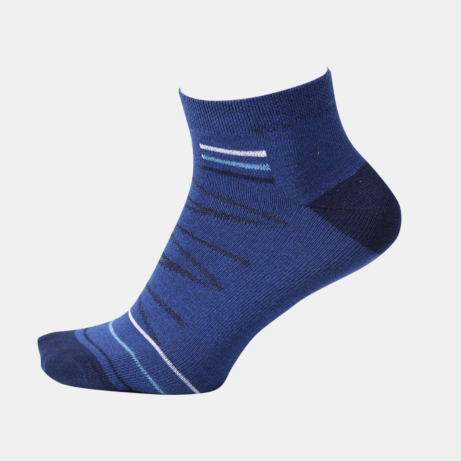 Jivaachi Cotton Ankle Socks, 12 Pairs Pack, Everyday Wear for work, office, workout and casual use with 4-Way Stretch, Mesh Panels, Reinforced Heel and Toe, 6 trendy Designs.