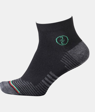 Jivaachi Cotton Ankle Socks, 12 Pairs Pack, Everyday Wear for work, office, workout and casual use with 4-Way Stretch, Mesh Panels, Reinforced Heel and Toe, 6 trendy Designs.