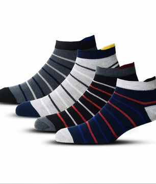 Athletic Special Design Ankle Length Socks |Free Size |Pack of 4 Pairs |With Third Heel