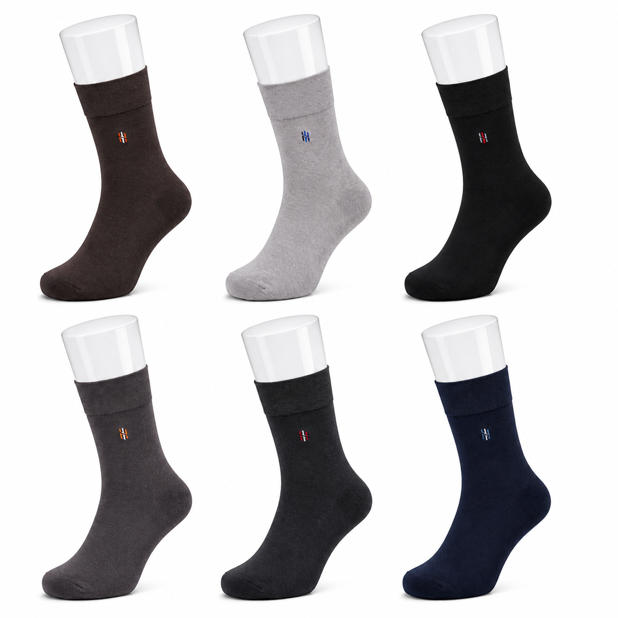 Bamboo Cotton Formal Socks for Men | Pack of 6 | Motif Design