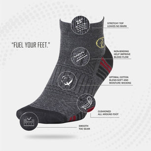 Jivaachi Cotton Ankle Socks, 12 Pairs Pack, Everyday Wear for work, office, workout and casual use with 4-Way Stretch, Mesh Panels, Reinforced Heel and Toe, 6 trendy Designs.
