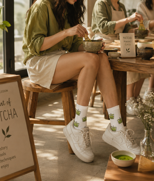 Sole Latte - Ice Latte & Matcha Socks – Pack of 2 Unisex Ankle Socks
