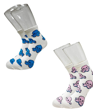 Reversible Mood Octopus Ankle Socks | Pack of 2 Pairs
