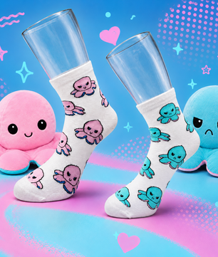 Reversible Mood Octopus Ankle Socks | Pack of 2 Pairs