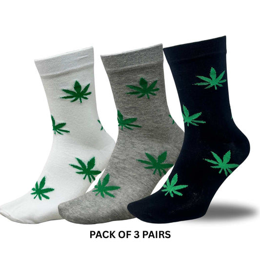 3 Pairs - Green Leaf ( 420 collection )